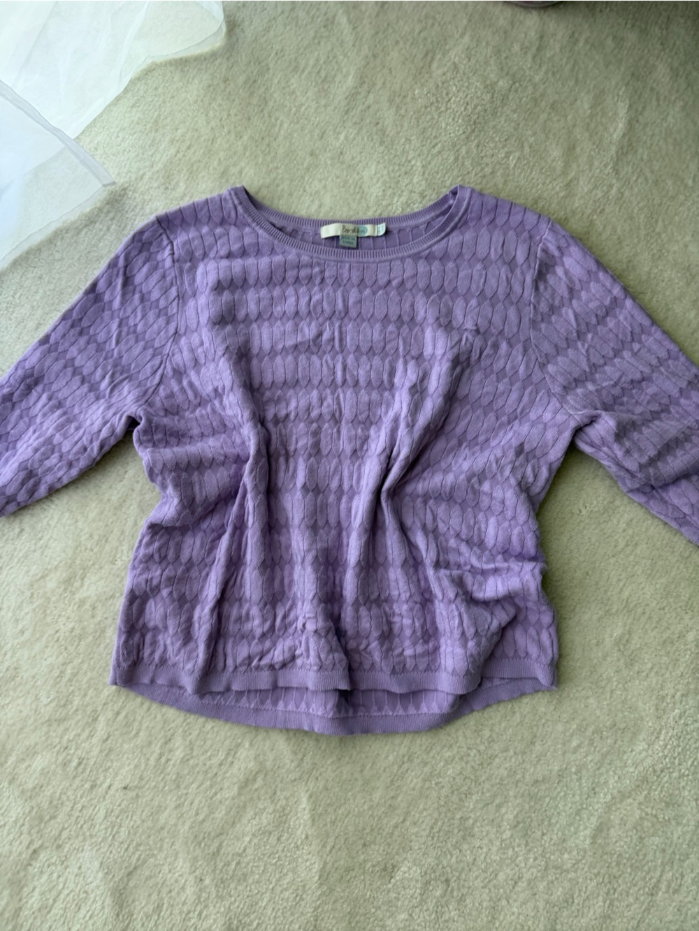 Boden Lavender Knit Crewneck Sweater Top